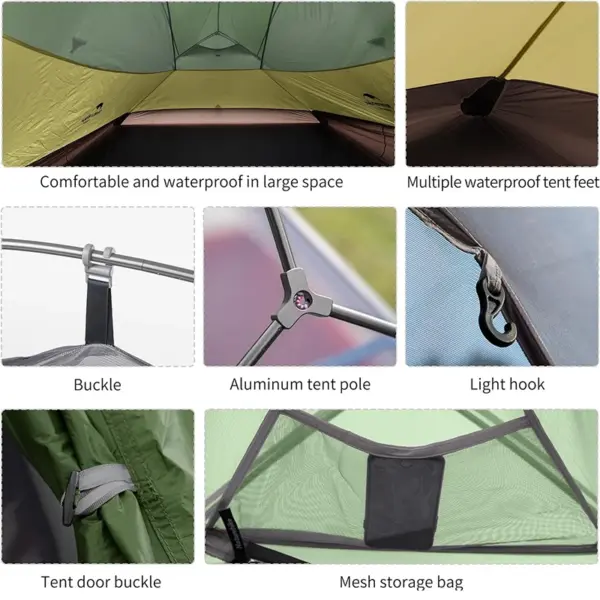 3 Person - Naturehike Cloud Up Backpacking Tent - Image 4