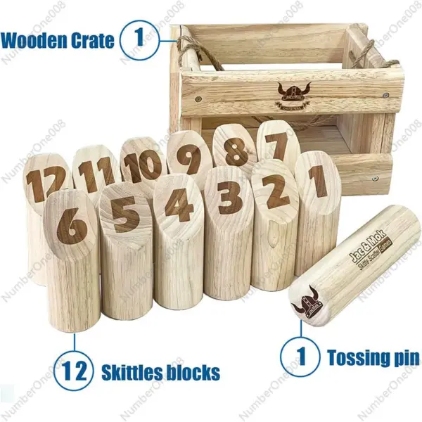 Kubb Skittle Throwing Game
