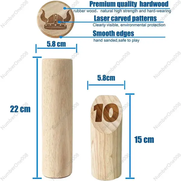 Kubb Skittle Throwing Game