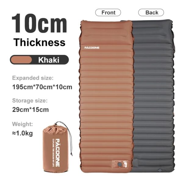 Single Self Inflatable Mattress - 10 cm Thickness - Image 4