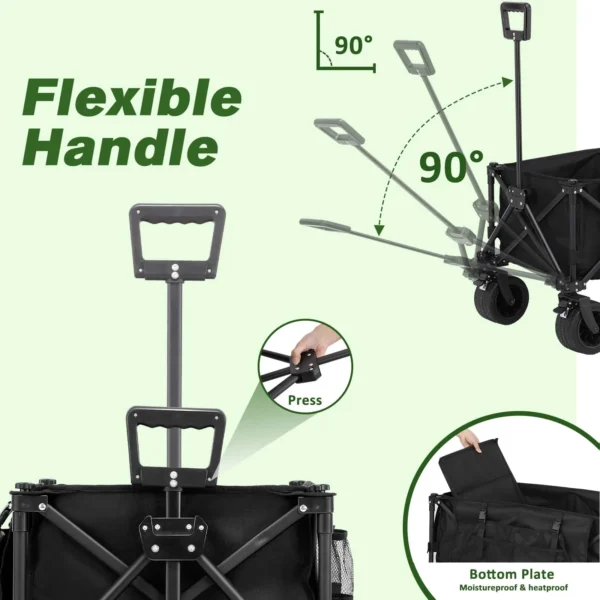 TOMSHOO - Heavy Duty Foldable Wagon Cart