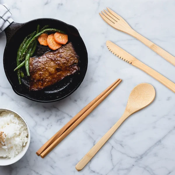 Reusable Bamboo Cutlery Set