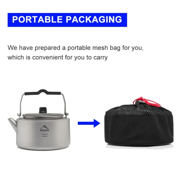 WIDESEA Titanium Camping Kettle
