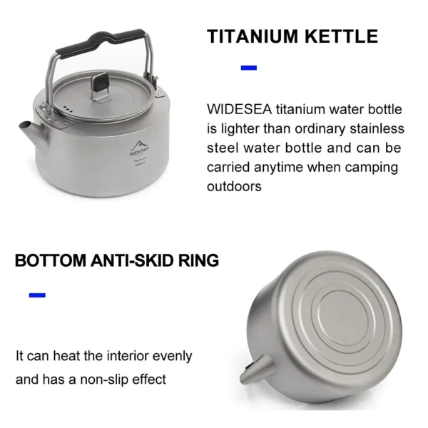 WIDESEA Titanium Camping Kettle
